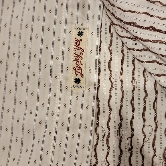Lucky Brand Men's Western Snap Front White Patterned Button Down Shirt~Size XL - Picture 4 of 11